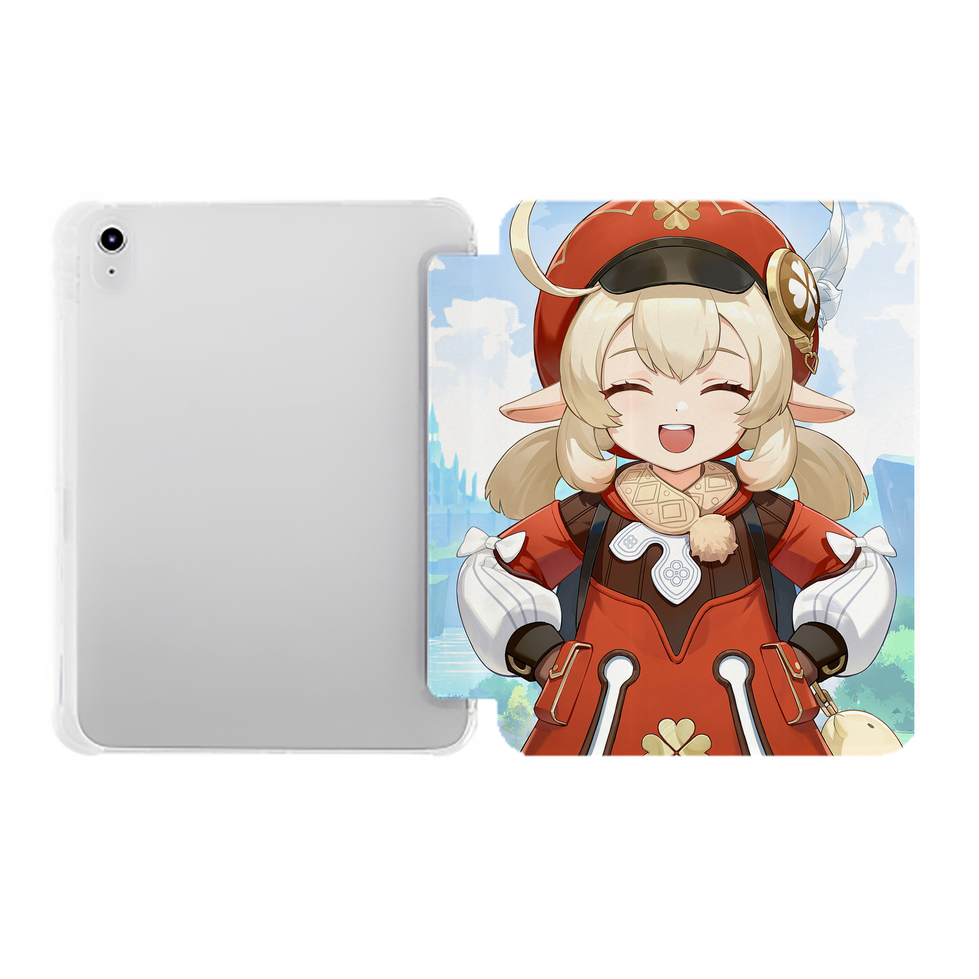 げんし神 genshin IPad ケース ペン収納付き 三つ折りスタンド PUレザー×シリコン 対応機種9.5/10.5/10.9インチ